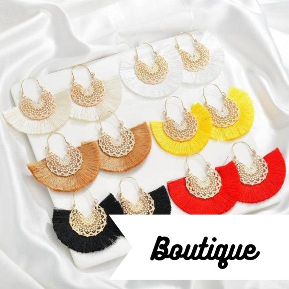 Boutique Jewelry - $5 BLOWOUT! Fan Bohemian Earrings